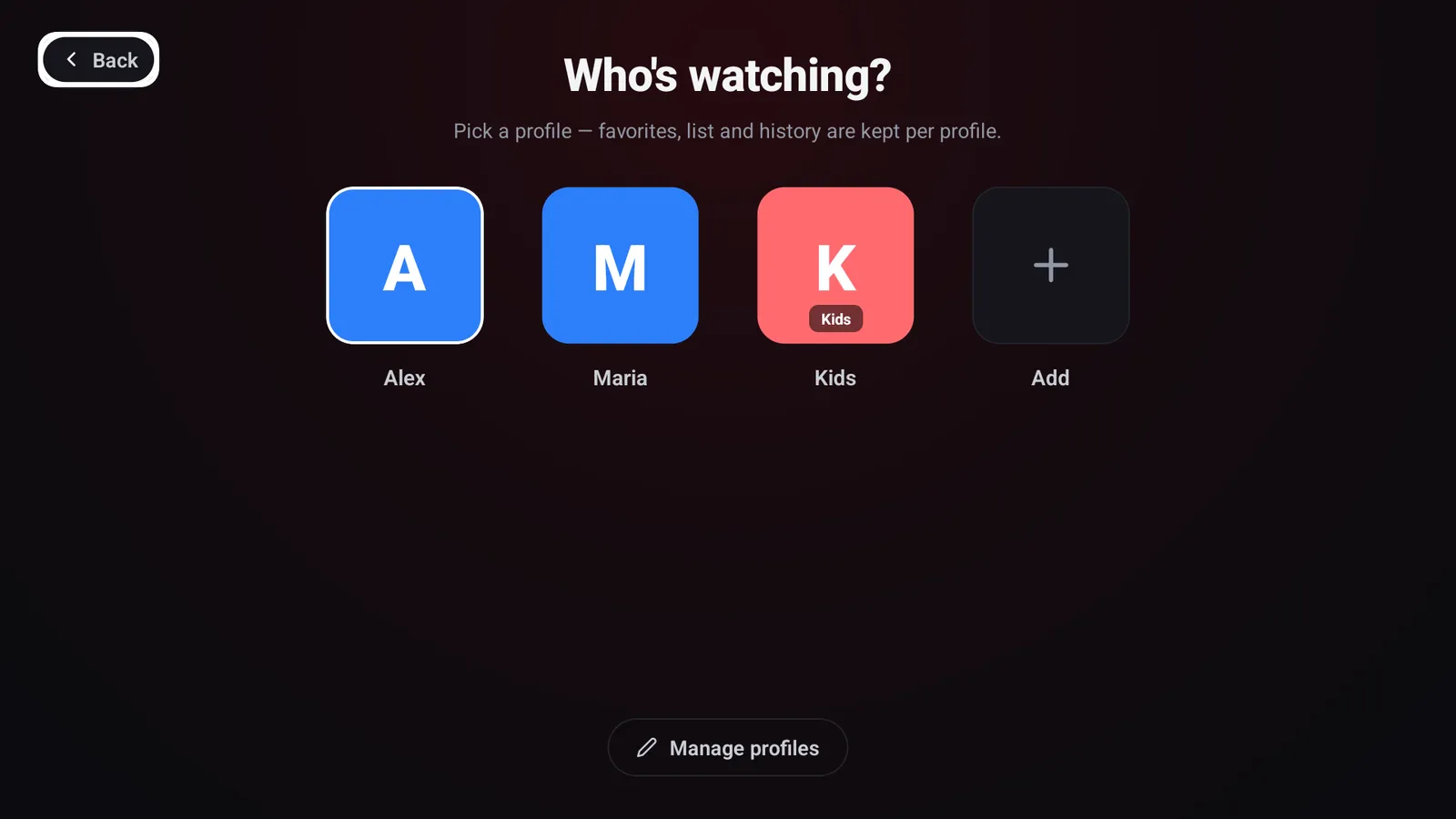Çoklu profil & Çocuk